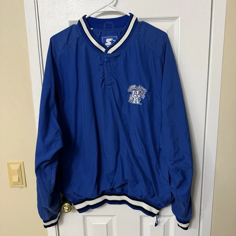 Vintage Kentucky 90's Starter Pullover Windbreaker Size XL Embroidered